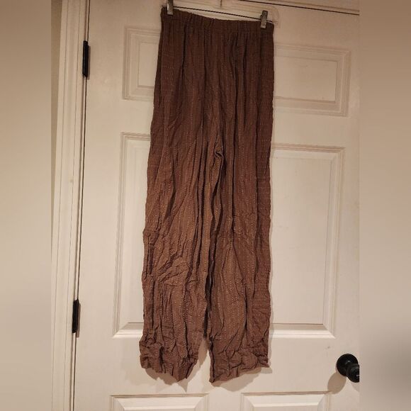 Donna Jessica stretchy brown textured pants - Picture 4 of 4